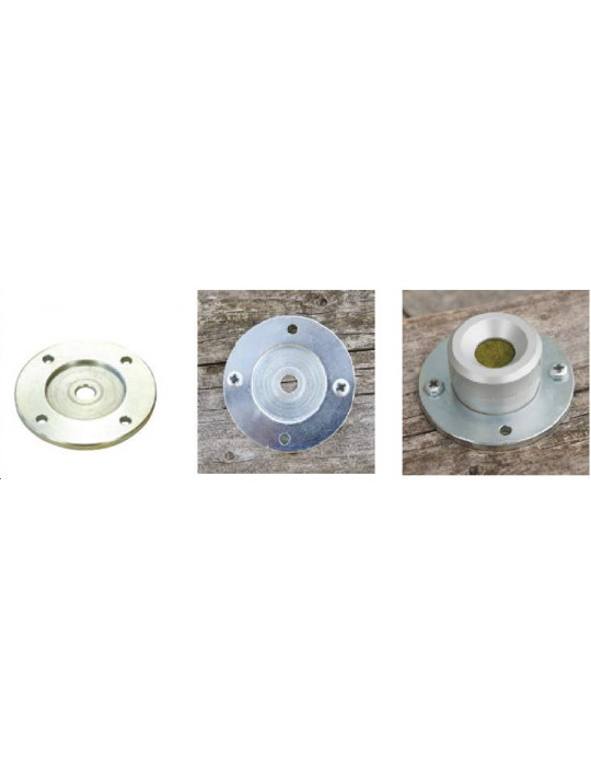 Plaque en acier à visser pour base prisme sphère