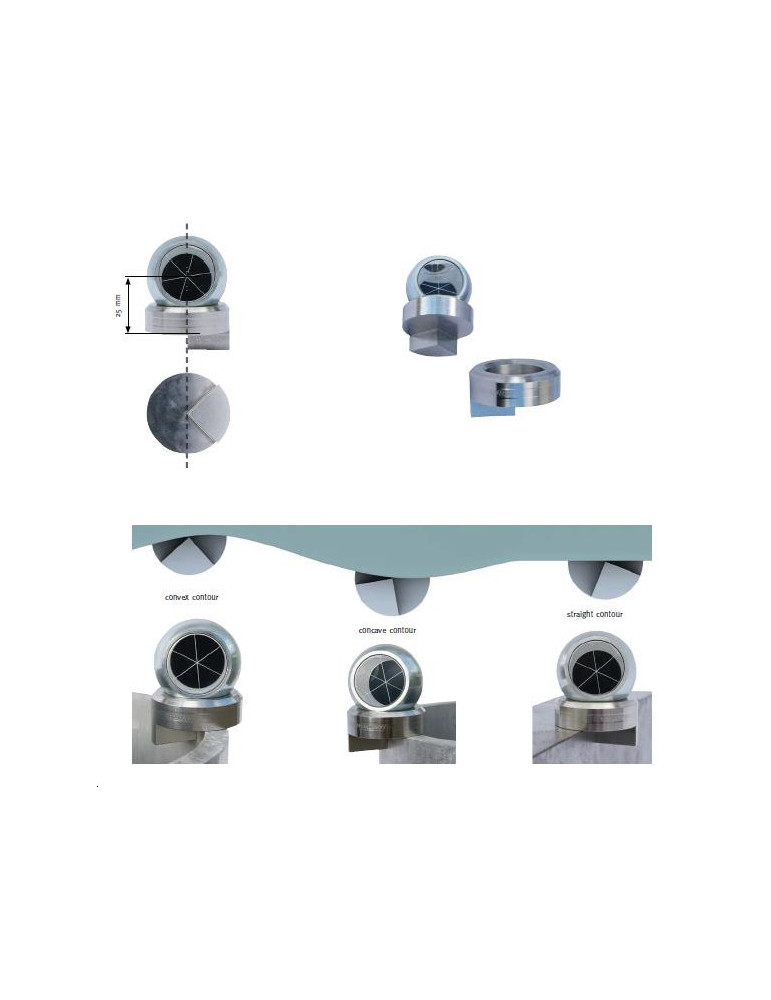 Base contour pour prisme sphère