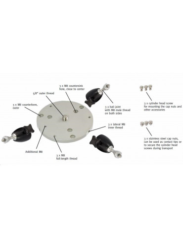 Base trépied miniature | Ellipsetop.be