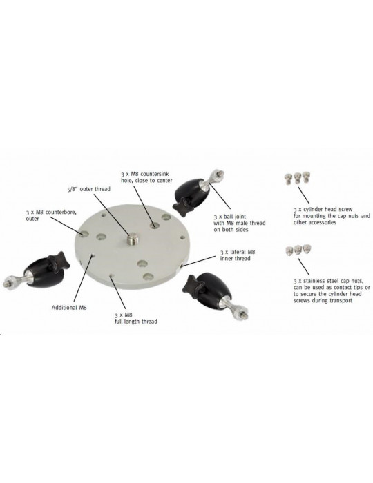 Base trépied miniature | Ellipsetop.be